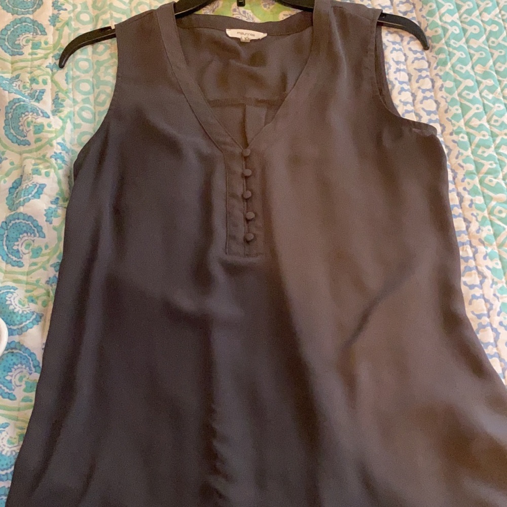 Maurice grey button tank size xs